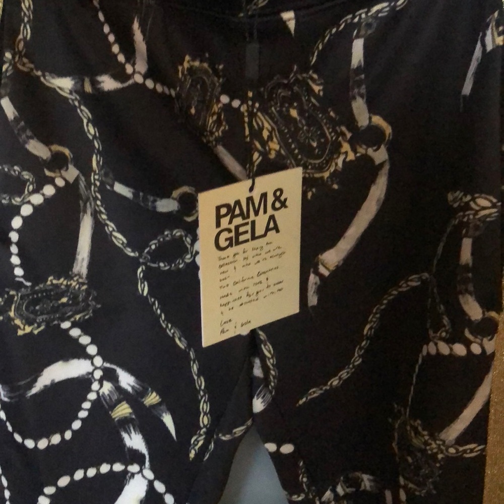 Pam & Gela side stripe scuba track pants
